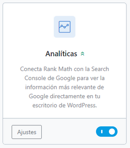 Analíticas Rank Math WordPress