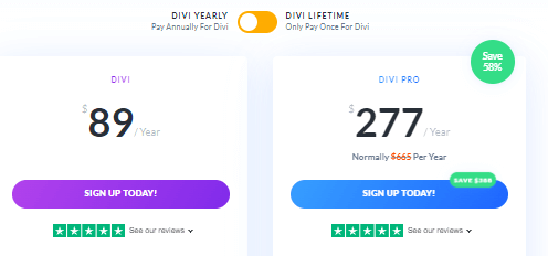 Precios de Divi 