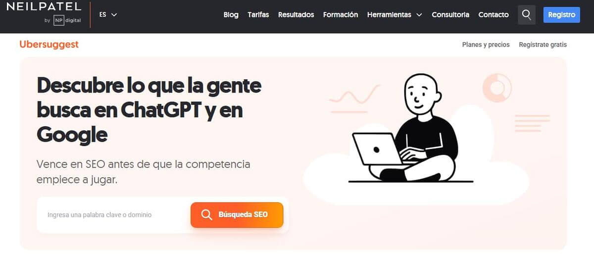 7 alternativas a Semrush que deberías valorar antes de elegir tu herramienta SEO y GEO 6 Herramienta Ubersuggest de Neil Patel