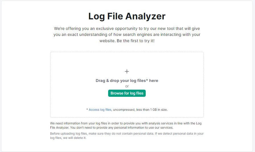 Log File Analyzer Semrush