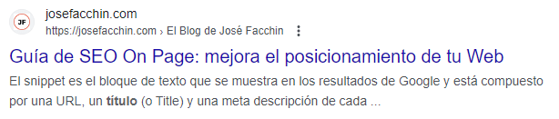 Ejemplo de Title SEO