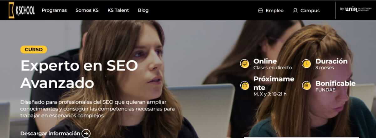 Curso experto SEO Kschool