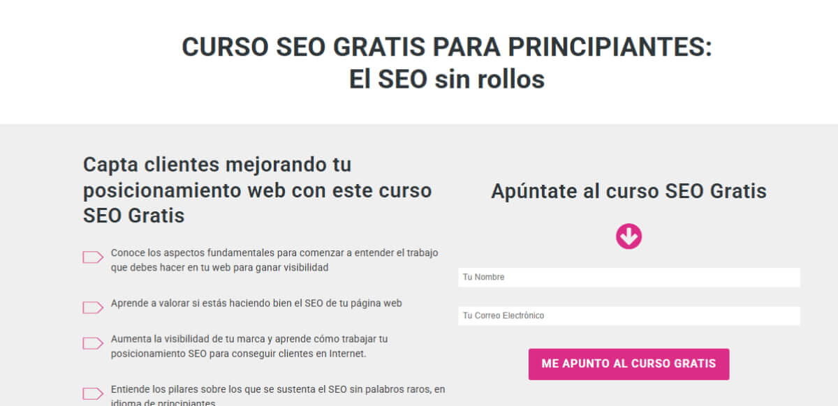 Curso SEO gratis para principiantes