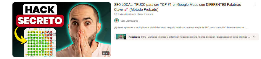 Miniaturas en YouTube