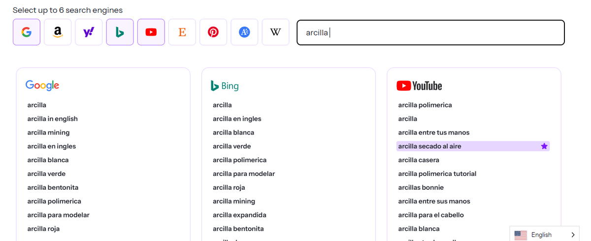 Soovle para YouTube