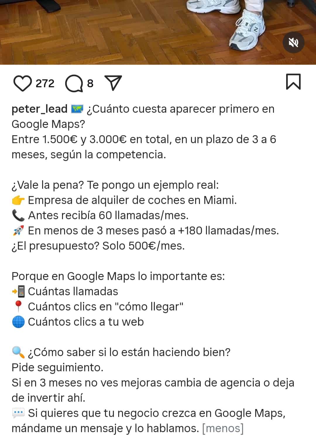 Descripciones de los post de Instagram