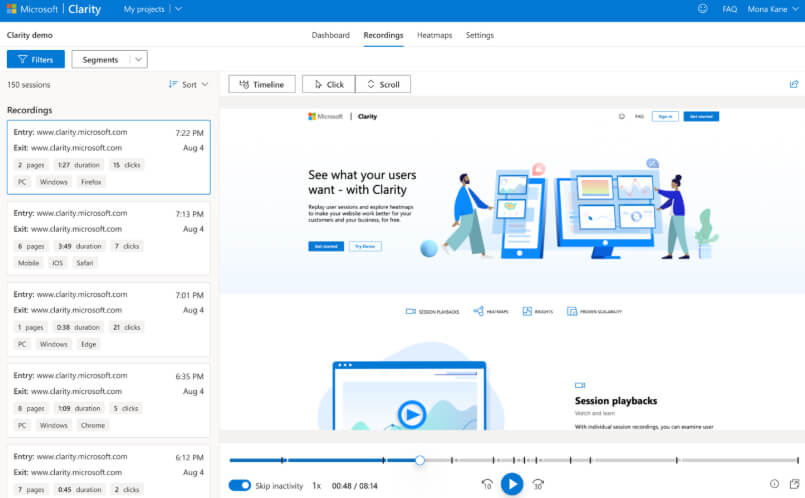Microsoft clarity