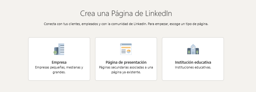 Crear página de empresa en LinkedIn