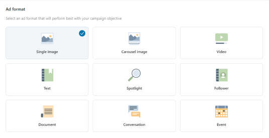 Formatos anuncios LinkedIn