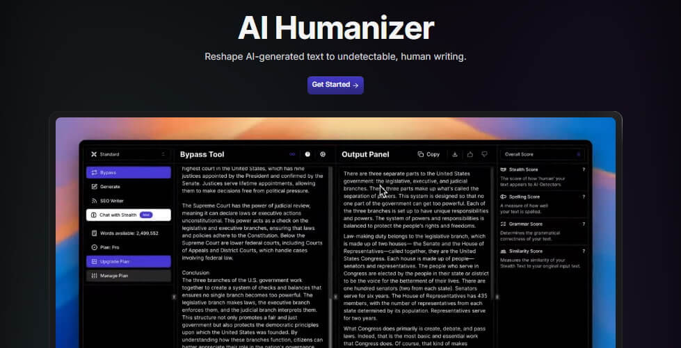 Humanizador de textos StealthGPT
