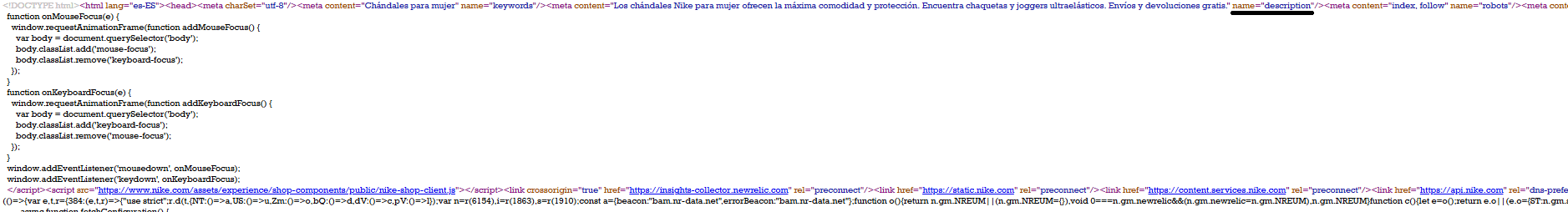 ¿Qué es la etiqueta "Meta Description" y cómo optimizarla para SEO? ¿Sigue siendo importante en 2026? 2 Meta description en el código fuente