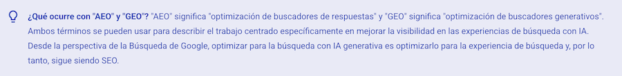 ¿Qué dice Google oficialmente sobre el GEO y el AEO? ¿Qué dice Google oficialmente sobre el GEO y el AEO?